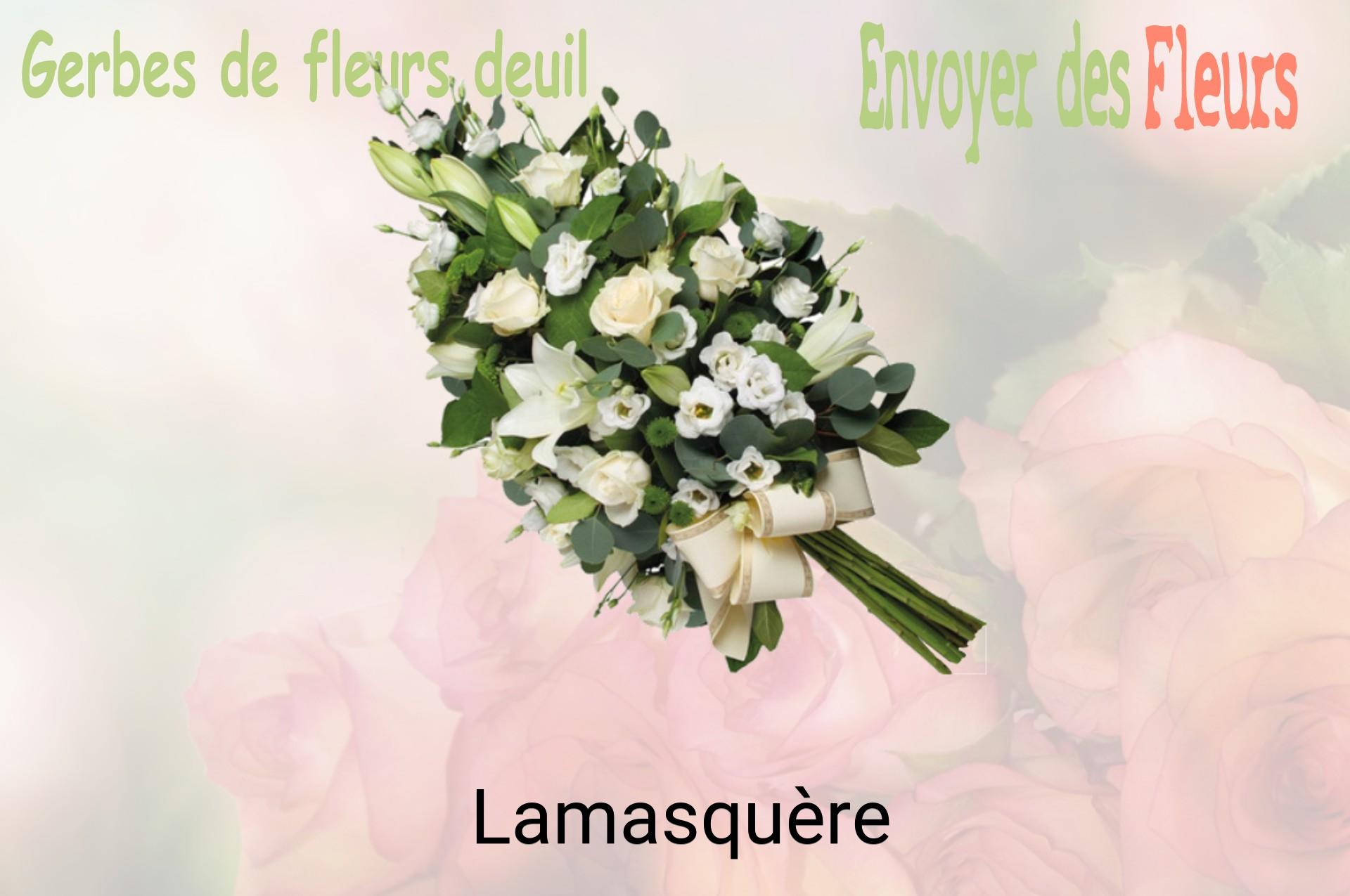 Gerbe de fleurs de deuil livrée à Lamasquère